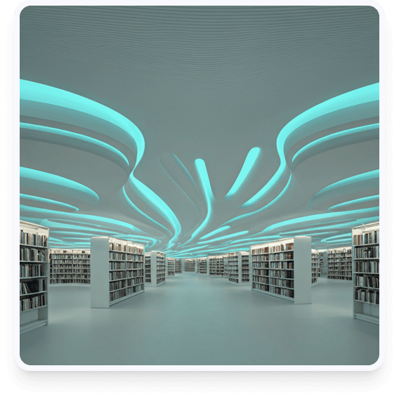 Modern library interior